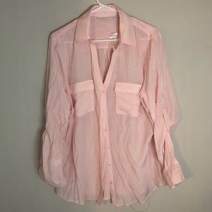 NEW YORK & COMPANY - Pink Button Up Shirt